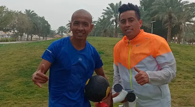Christian Cueva junto a su entrenador personal José Neyra Christian Cueva junto a su entrenador personal José Neyra