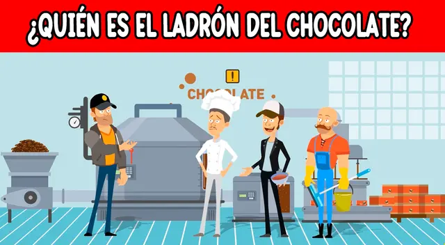 Encuentra quién se llevó la caja de chocolate de la fábrica.