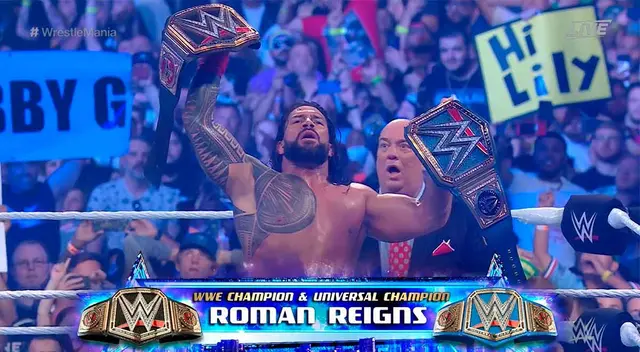 Roman Reigns se consagró campeón unificado de WWE