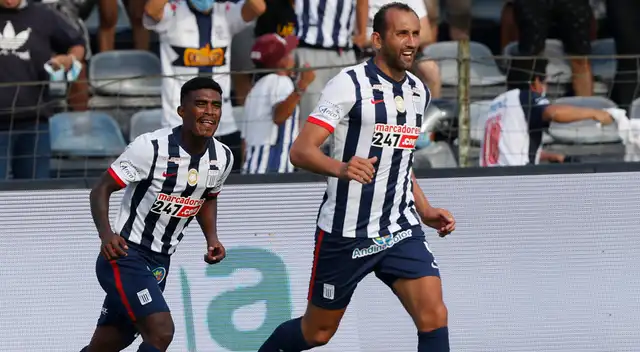 Alianza Lima tendrá a Hernán Barcos y a Cristian Benavente en su ataque contra River Plate. Foto: Luis Jiménez