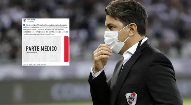 River Plate anunció dos positivos de Covid-19 previo al duelo con Alianza Lima River Plate anunció dos positivos de Covid-19 previo al duelo con Alianza Lima