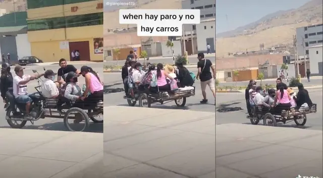 Hombre usa triciclo para hacer colectivo en pleno toque de queda y es viral - VIDEO Hombre usa triciclo para hacer colectivo en pleno toque de queda y es viral - VIDEO
