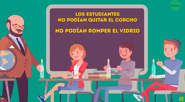 ¿Cómo puedes sacar el palito sin romper la botella de vidrio ni sacar el corcho? ¿Cómo puedes sacar el palito sin romper la botella de vidrio ni sacar el corcho?