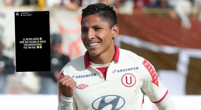 Ruidíaz sorprendió al hincha de Universitario con una curiosa publicación Ruidíaz sorprendió al hincha de Universitario con una curiosa publicación