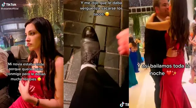 No le importó estar descalzo con tal que su enamorada esté feliz. No le importó estar descalzo con tal que su enamorada esté feliz.