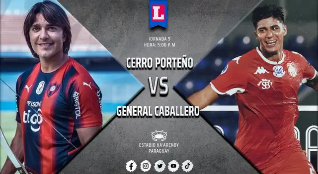 Cerro Porteño vs. General Caballero jugarán por la Liga Paraguaya 2022