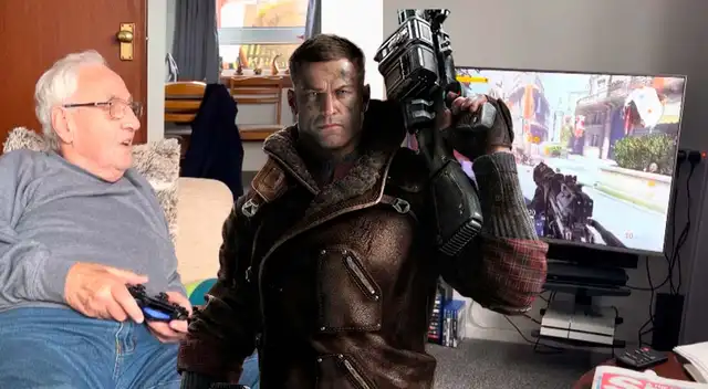 Abuelito de 87 años disfruta jugando Wolfenstein Abuelito de 87 años disfruta jugando Wolfenstein