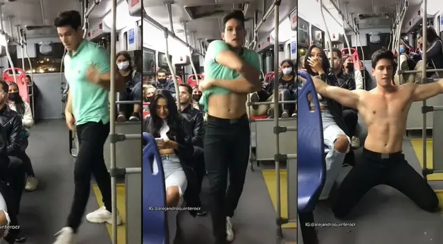 ¡Sensualidad a bordo! Joven realiza striptease en pleno bus y usuarios lo buscan en redes sociales ¡Sensualidad a bordo! Joven realiza striptease en pleno bus y usuarios lo buscan en redes sociales