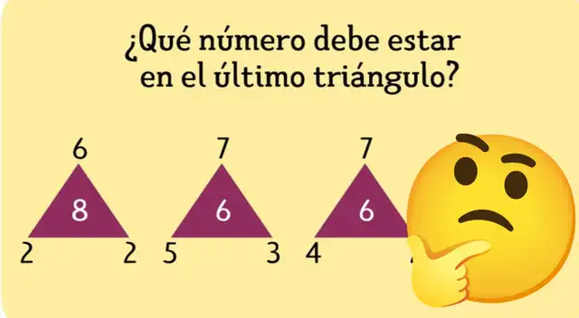 ¿Qué número estará en el último triángulo? Descubrelo en 20 segundos