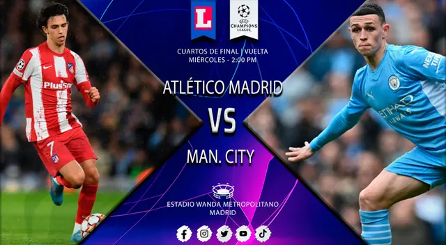 Atlético Madrid vs. Manchester City EN VIVO por la vuelta de cuartos de Champions League 2021-22 Atlético Madrid vs. Manchester City EN VIVO por la vuelta de cuartos de Champions League 2021-22