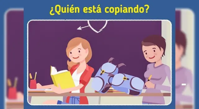 ¿Quién esta copiando en el examen? Analiza y responde este acertijo visual