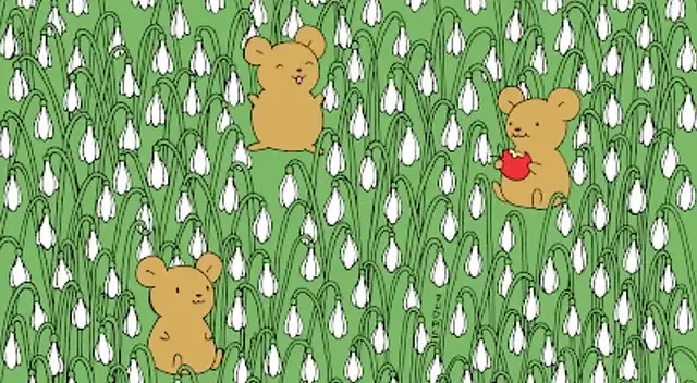 Reto visual: encuentra las orugas ocultas en los tallos de las flores