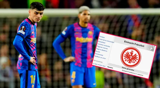 Wikipedia tuvo nuevos apodos para Eintracht Frankfurt tras dejar eliminado a Barcelona Wikipedia tuvo nuevos apodos para Eintracht Frankfurt tras dejar eliminado a Barcelona
