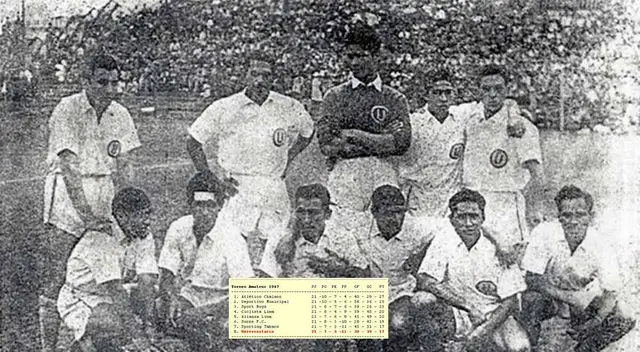 Conoce por qué Universitario no descendió tras quedar último en 1947 Conoce por qué Universitario no descendió tras quedar último en 1947