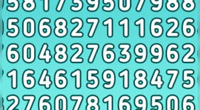 Ubica en tiempo récord el número 6267 en este reto visual Ubica en tiempo récord el número 6267 en este reto visual