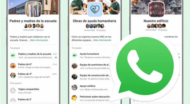 WhatsApp: creación de comunidades espacios para organizar chats grupales
