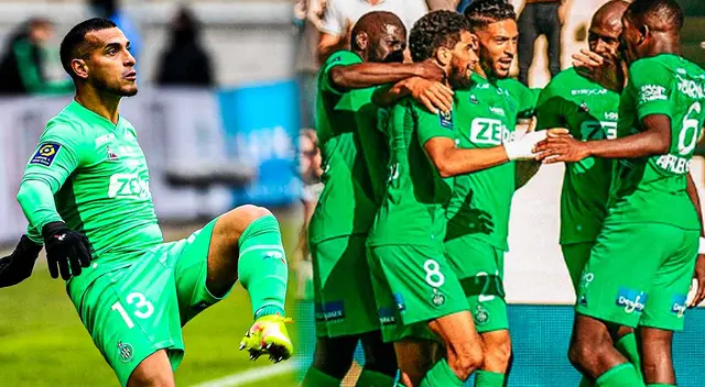 Miguel Trauco en el Saint-Etienne vs Brest