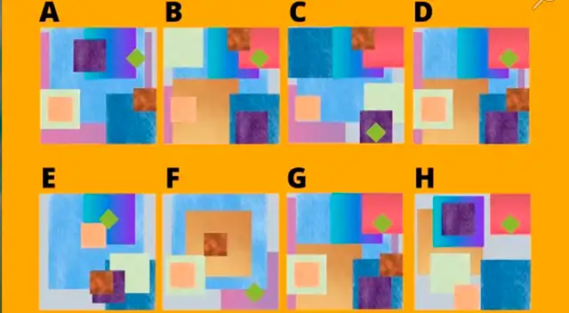 Reto visual: encuentra los dos cuadros iguales.