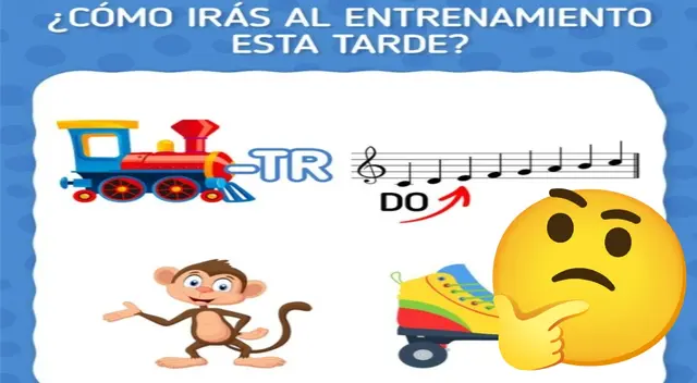 Acertijo visual: ¿Cómo irás al entrenamiento esta tarde? Adivina en tiempo récord
