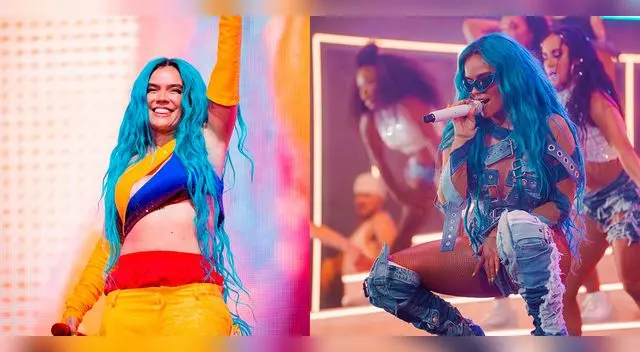 Karol G se vistió con los colores de su natal Colombia en el festival Coachella.