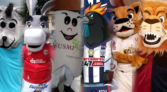 Liga 1: mascotas de los clubes de fútbol peruano Liga 1: mascotas de los clubes de fútbol peruano