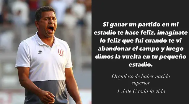 José Luis Carranza se pronunció en redes tras derrota en el clásico