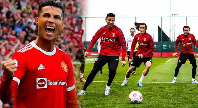Cristiano Ronaldo volvió a los entrenamientos en Manchester United Cristiano Ronaldo volvió a los entrenamientos en Manchester United
