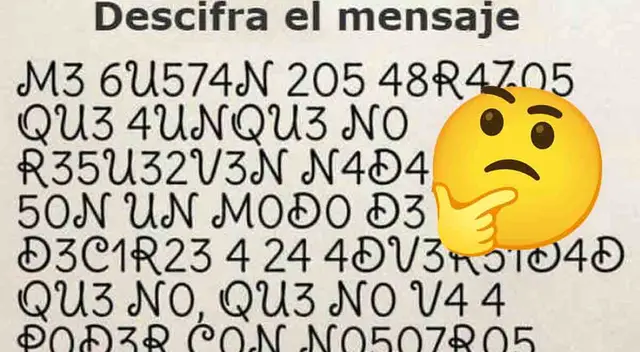 Descifra el mensaje en este juego de palabras en solo 10 segundos Descifra el mensaje en este juego de palabras en solo 10 segundos