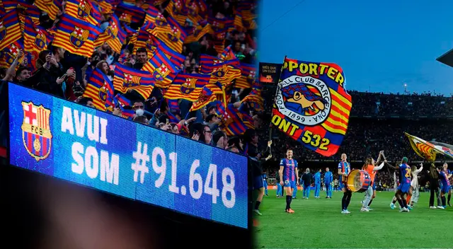 Barcelona impone nuevo récord de asistencia para partido de fútbol femenino Barcelona impone nuevo récord de asistencia para partido de fútbol femenino