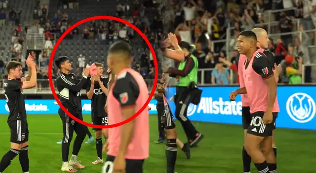 Edison Flores celebra triunfo del DC United con los hinchas Edison Flores celebra triunfo del DC United con los hinchas