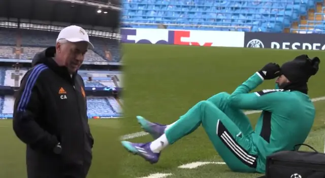 Karim Benzema entrena aparte de cara al Real Madrid vs. Manchester City Karim Benzema entrena aparte de cara al Real Madrid vs. Manchester City