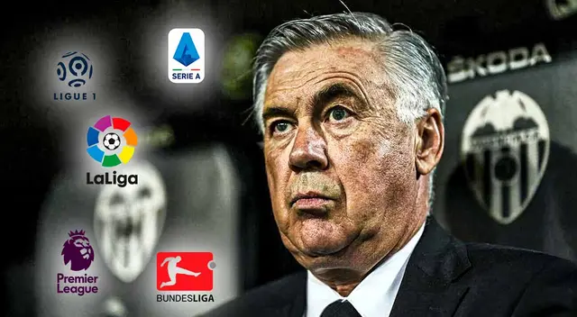 Carlo Ancelotti el máximo campeón en las ligas top de Europa Carlo Ancelotti el máximo campeón en las ligas top de Europa