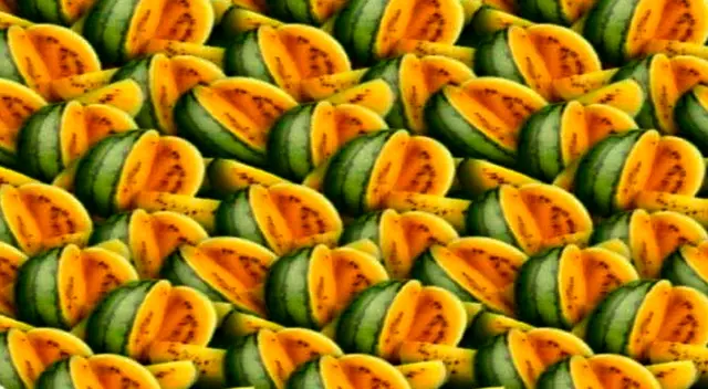 ¿Lograrás encontrar a la piña que se infiltró entre los melones? ¿Lograrás encontrar a la piña que se infiltró entre los melones?