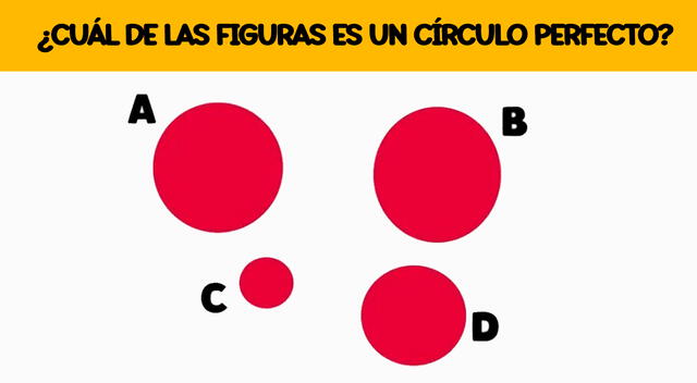 Observa bien la imagen y descubre cuál de los círculos es perfecto. Observa bien la imagen y descubre cuál de los círculos es perfecto.