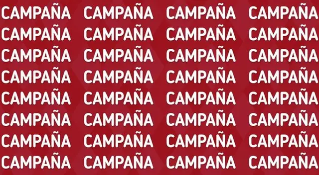 ¿Logras encontrar la palabra 'CAMPANA'? resuelve el reto visual que el 99% no logró