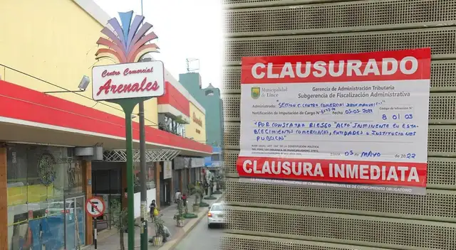 Centro Comercial Arenales es clausurado por Municipalidad de Lince