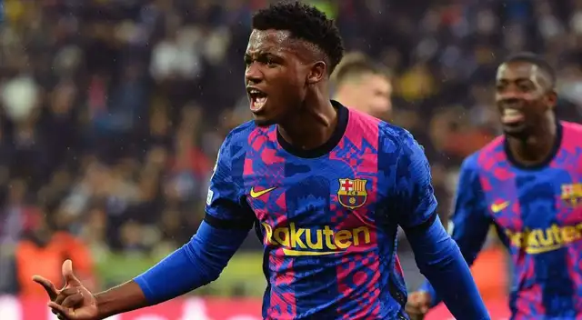 Ansu Fati lleva 6 goles en la temporada 2021/2022.