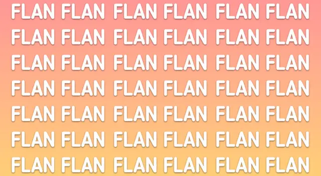 Tienes 6 segundos para encontrar la palabra "plan" en este reto visual