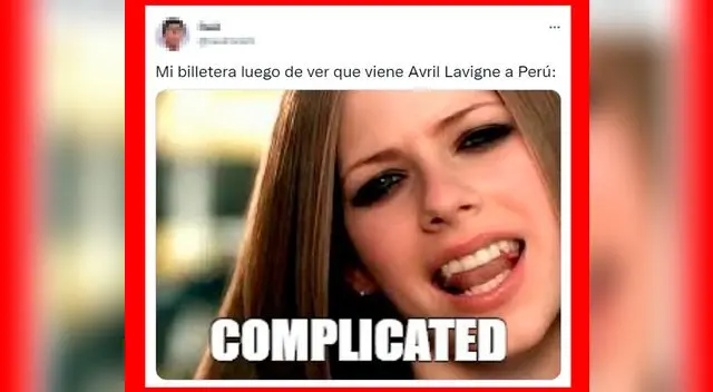 Meme uso famosa canción de Avril Lavigne para describir la situación de su Meme uso famosa canción de Avril Lavigne para describir la situación de su