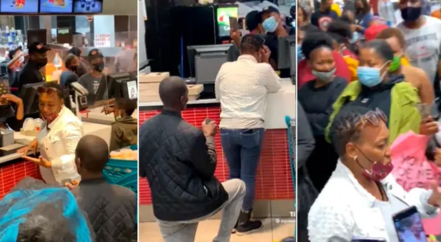 Novio pide matrimonio en un McDonald's y su pareja tiene impensable reacción