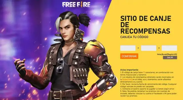 Free Fire: códigos para canjear hoy mismo - 12 de mayo