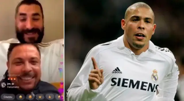 Benzema y Ronaldo compartieron grato momento durante charla en vivo Benzema y Ronaldo compartieron grato momento durante charla en vivo