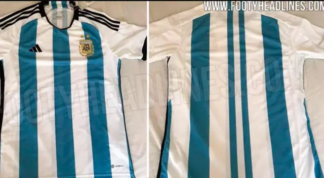 Posible camiseta que usará Argentina para el Mundial Qatar 2022