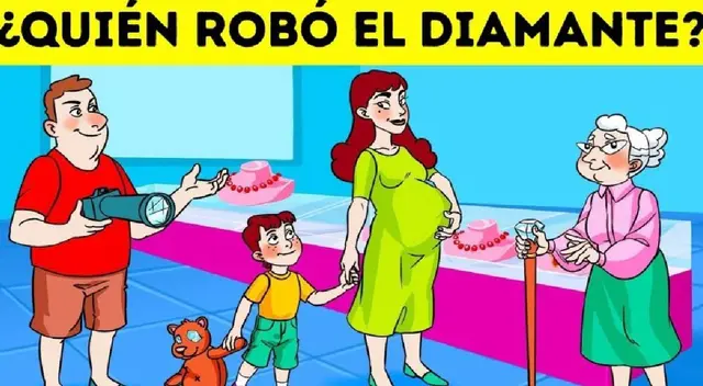 Acertijo visual: ¿Quién se robo el diamante? Acertijo visual: ¿Quién se robo el diamante?