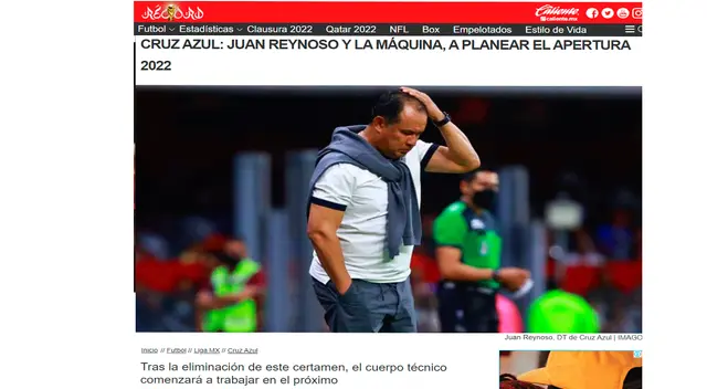 Publicación de Récord sobre Juan Reynoso. Publicación de Récord sobre Juan Reynoso.