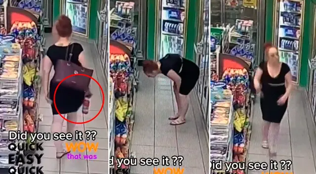 La mujer de vestido negro despistó a las cámaras de seguridad con un truco. La mujer de vestido negro despistó a las cámaras de seguridad con un truco.