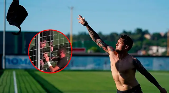 Gianluca Lapadula regaló su camiseta a toda la afición de Benevento Gianluca Lapadula regaló su camiseta a toda la afición de Benevento