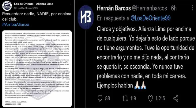 Hernán Barcos volvió a disparar contra Waldir Sáenz.