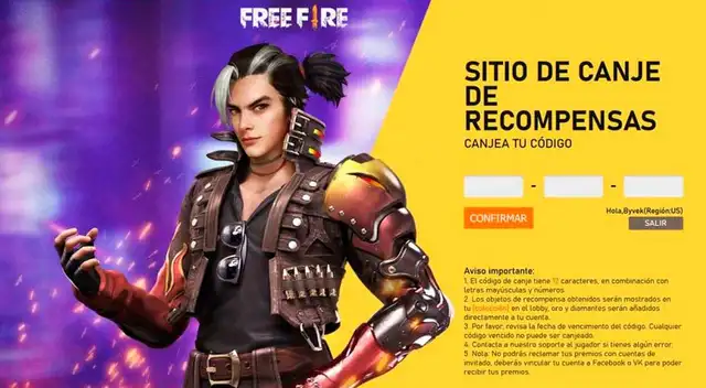 Free Fire: códigos para canjear hoy mismo - 23 de mayo