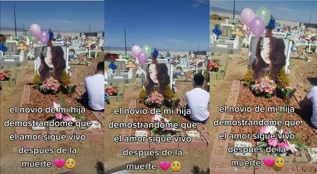 Joven rompe en llanto tras visitar la tumba de su novia fallecida: Joven rompe en llanto tras visitar la tumba de su novia fallecida: